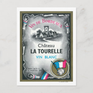 Vin De Bordeaux WeinkarteEuropa Postkarte