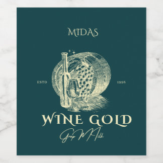 Vin de haute qualité MIDAS Weinetikett