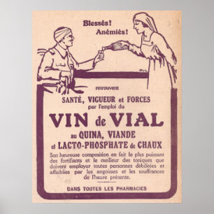 Vin de Vial Vintage Medizin und Poster