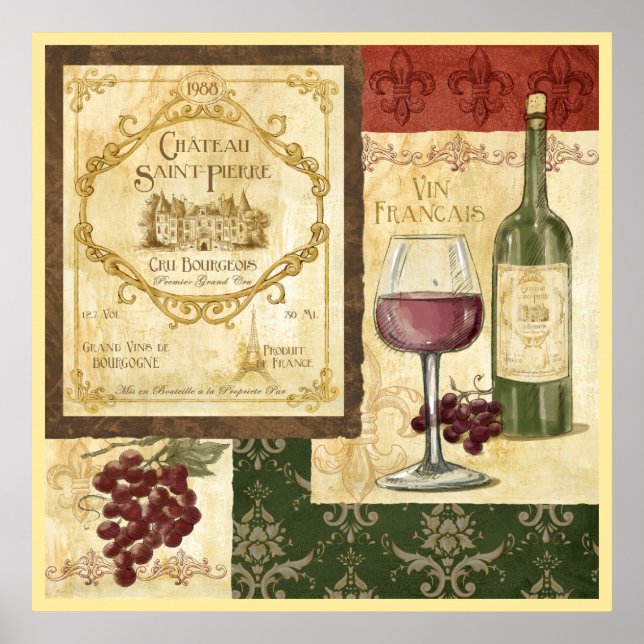 Vin Francais Poster (Vorne)