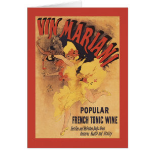 Vin Mariani Tänzerin beim Weineinschenken
