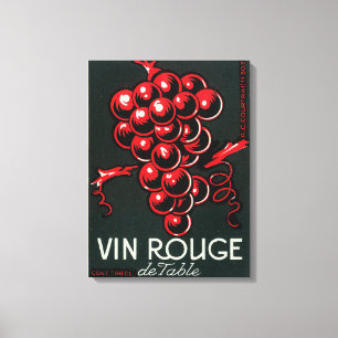 Vin Rouge-De-Tafelwein LabelEurope Leinwanddruck
