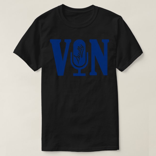 Vin Scully Microphon T-Shirt (Design vorne)