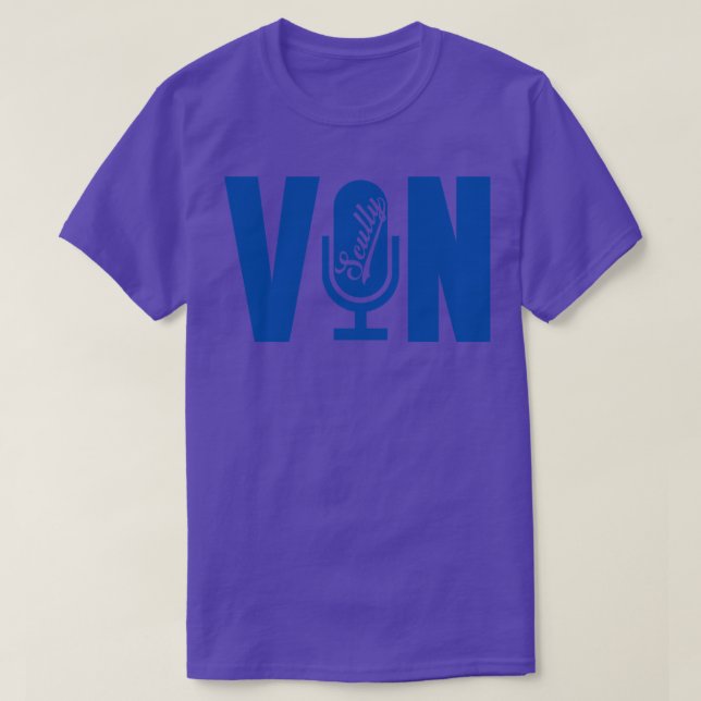 Vin Scully Microphone Vin Mikrofon 1 T-Shirt (Design vorne)