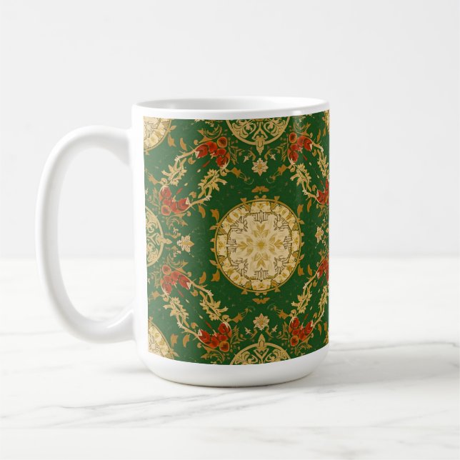 Vinage Christmas Pattern - Coffee Mug Kaffeetasse (Links)