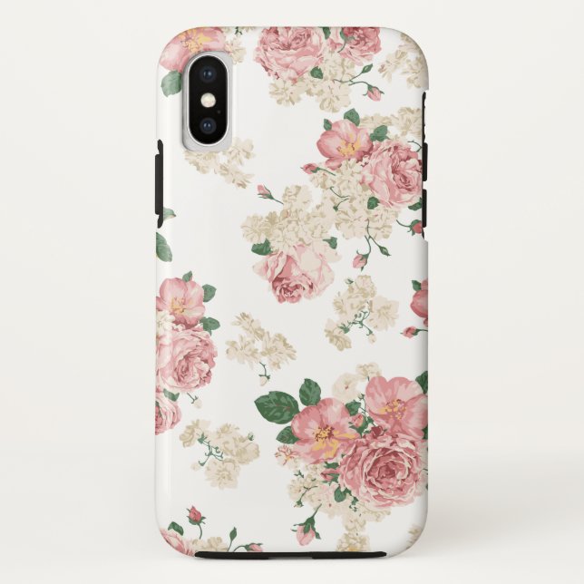 Vinage Floral Pattern Case-Mate iPhone Hülle (Rückseite)