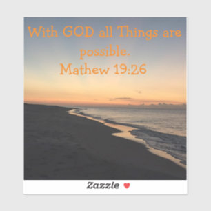 Vinal Aufkleber Mit GOD alles ist möglich.
