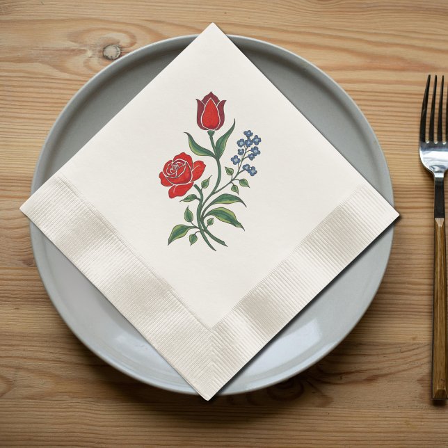 Vinateg Floral - Volkskunst Servietten (Von Creator hochgeladen)