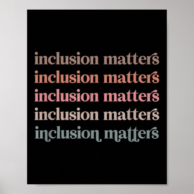 Vinatge Inclusion S Positive Diversity Kindness Poster (Vorne)