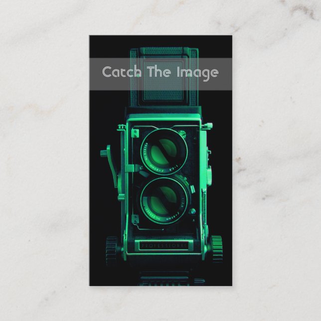 Vinatge Kamera-Visitenkarte-Fotografie Visitenkarte (Vorderseite)