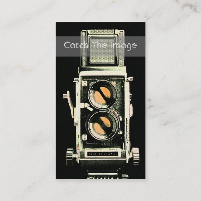 Vinatge Kamera-Visitenkarte-Fotografie Visitenkarte (Vorderseite)