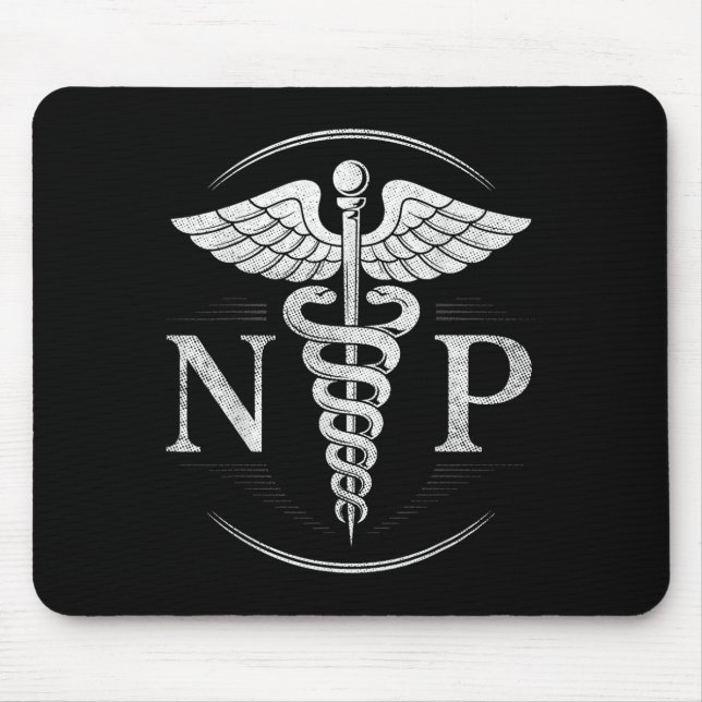 Vinatge Nurse Practitioner Nursing Np Hostal Medic Mousepad (Vorne)