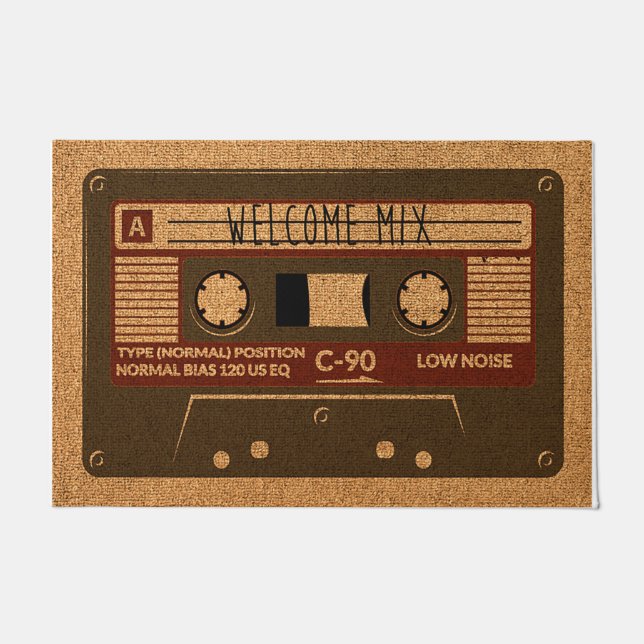 Vinatge Radio Doormat, Retro Mat Present Fußmatte (Vorderseite)