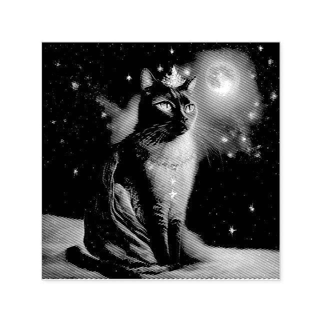 Vinatge Royal Cat Permastempel (Design)