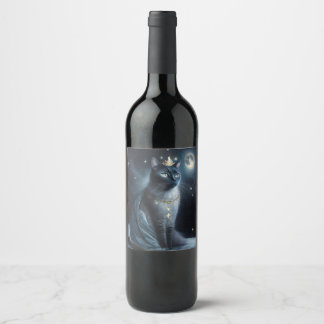 Vinatge Royal Cat Weinetikett