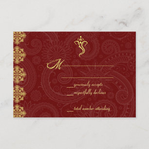 Vinayaka Wedding RSVP Cards Karte