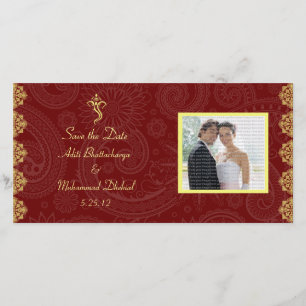Vinayaka Wedding Speichern Sie die Datumskarten Save The Date