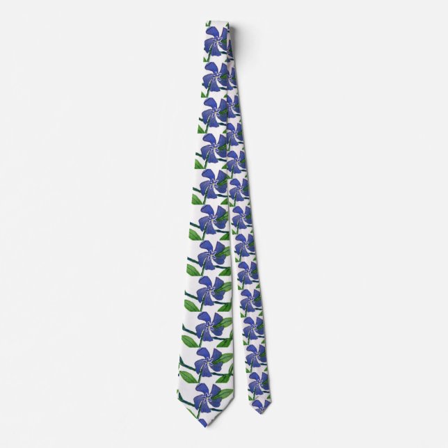 "Vinca #1" Blumengarten Neck Tie Krawatte (Vorderseite)