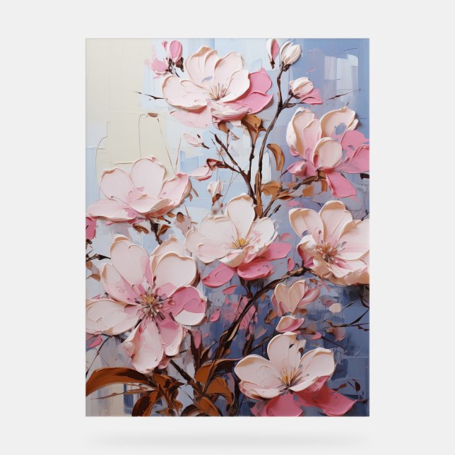 Vinca - Impasto Floral Acrylschild (Vorderseite)