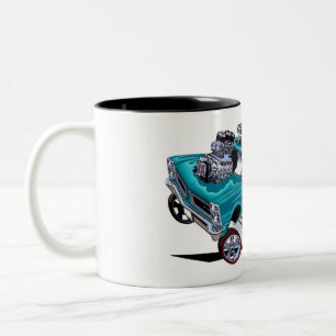 Vince Crain GOATINATOR Blau 1965 GTO Zweifarbige Tasse