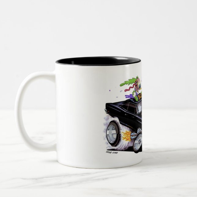 Vince Crains High Octane Art, 1969 Bird Fink Zweifarbige Tasse (Links)