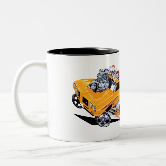 Vince Crains High Octane Art, 1970 GTO the Judge Zweifarbige Tasse (Links)