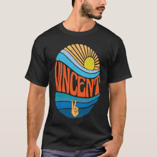 Vincen Vintag Sunset Vincent Groovy Gefärbte Krawa T-Shirt