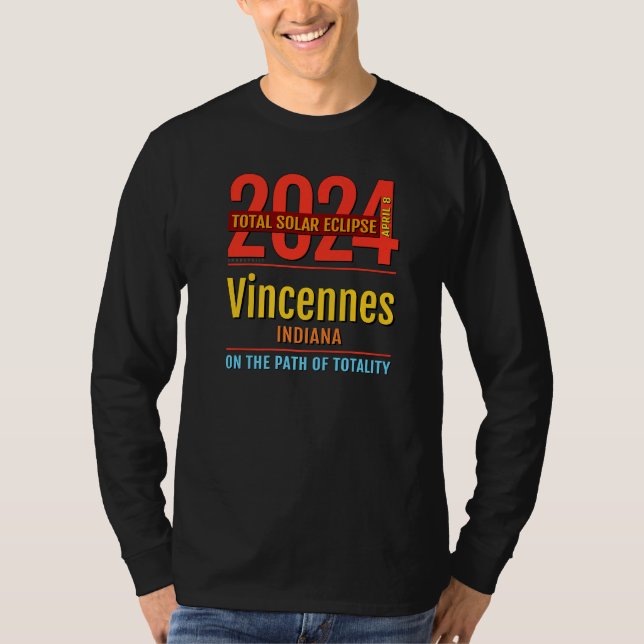 Vincennes Indiana IN Total Solar Eclipse 2024  4   T-Shirt (Vorderseite)
