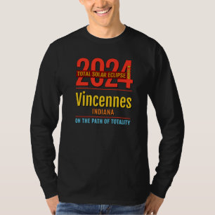 Vincennes Indiana IN Totale Sonnenfinsternis 2024 T-Shirt