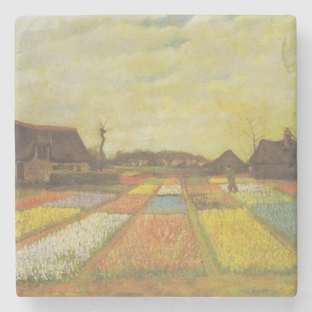 Vincennt Van Gogh Tulip Fields Steinuntersetzer (Vorderseite)