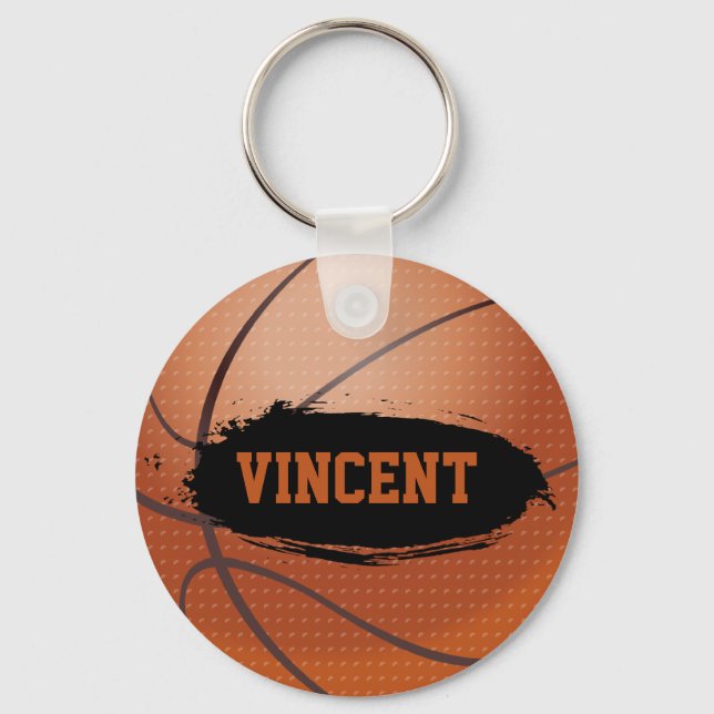 Vincent Basketball Schlüsselkette / Schlüsselring Schlüsselanhänger (Vorderseite)