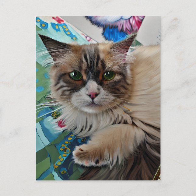Vincent Cat Gogh Postcard Postkarte (Vorderseite)