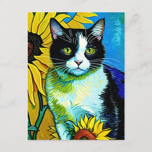 Vincent Cat Gogh Postcard Postkarte (Vorderseite)