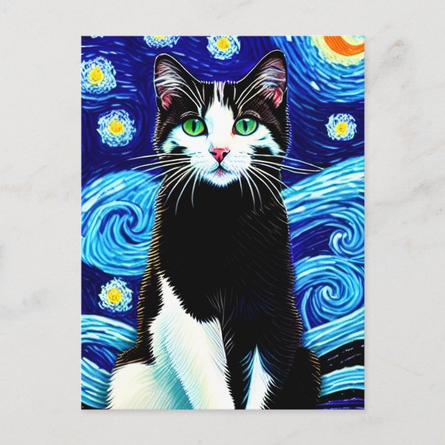 Vincent Cat Gogh Postcard Postkarte (Vorderseite)