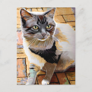 Vincent Cat Gogh Postcard Postkarte