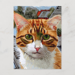 Vincent Cat Gogh Postcard Postkarte