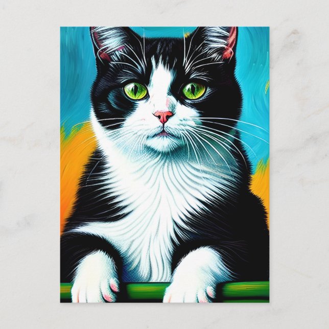 Vincent Cat Gogh Postcard Postkarte (Vorderseite)