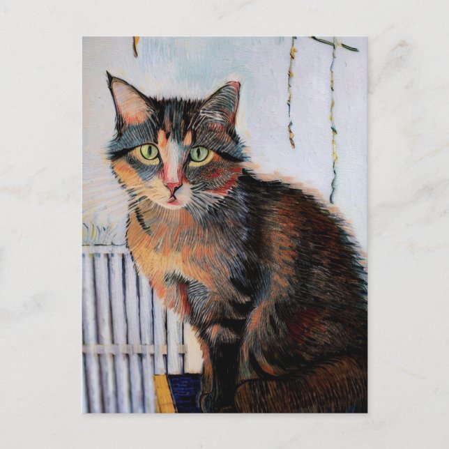 Vincent Cat Gogh Postcard Postkarte (Vorderseite)
