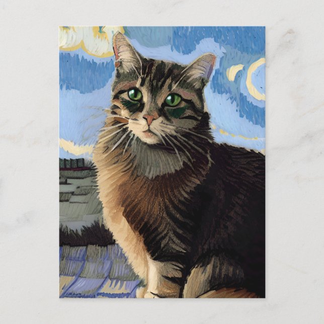 Vincent Cat Gogh Postcard Postkarte (Vorderseite)