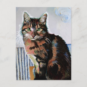Vincent Cat Gogh Postcard Postkarte