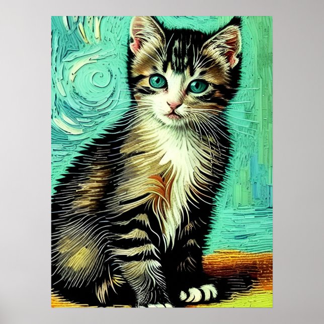 Vincent Cat Gogh Poster (Vorne)