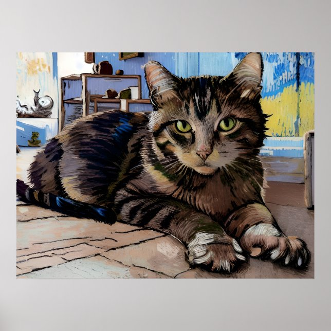 Vincent Cat Gogh Poster (Vorne)
