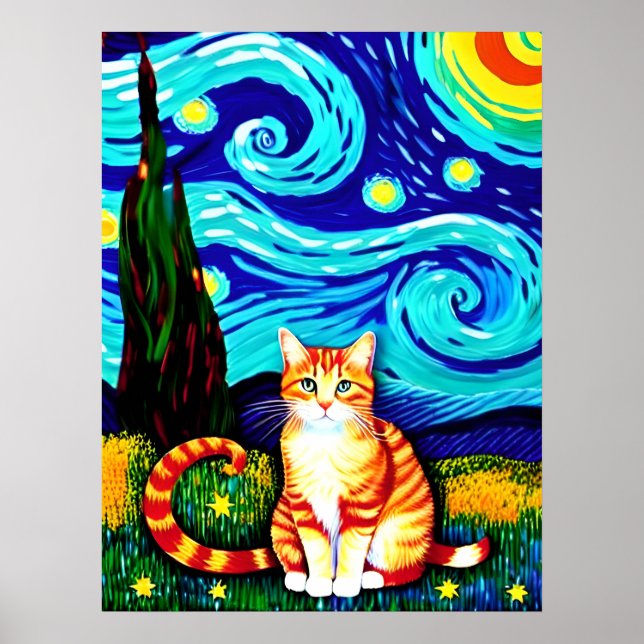 Vincent Cat Gogh Poster (Vorne)
