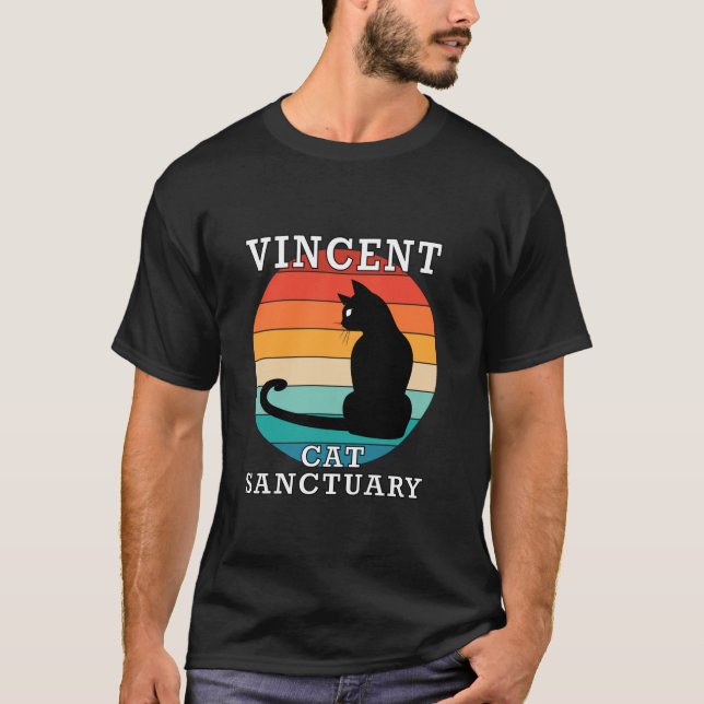 Vincent Cat Sanctuary Group Family Reunion Name  T-Shirt (Vorderseite)