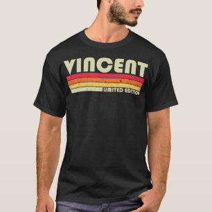 VINCENT Nachname Funny Retro Vintager 80er 90er Ge T-Shirt