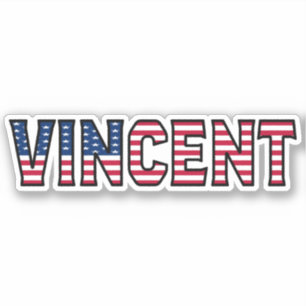 Vincent Name Vorname USA Sticker Stickerset