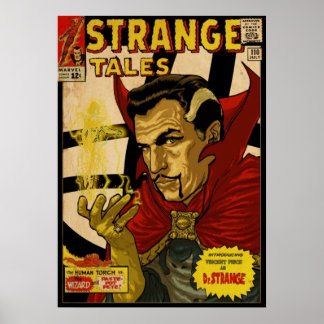 VINCENT PREIS ALS DR-STRANGE-RETRO-COMIC-DECKUNG POSTER