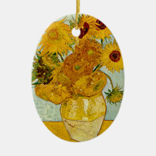 Vincent Van Gogh 12 Sonnenblumen Impressionist Keramik Ornament