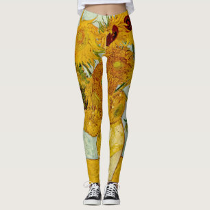 Vincent Van Gogh 12 Sonnenblumen Impressionist Leggings