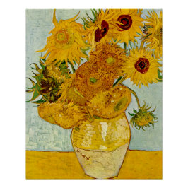 Vincent Van Gogh 12 Sonnenblumen Impressionist Poster